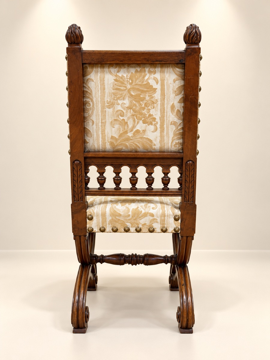 Suite de 4 chaises style NéoRenaissance - Haute époque -photo-2