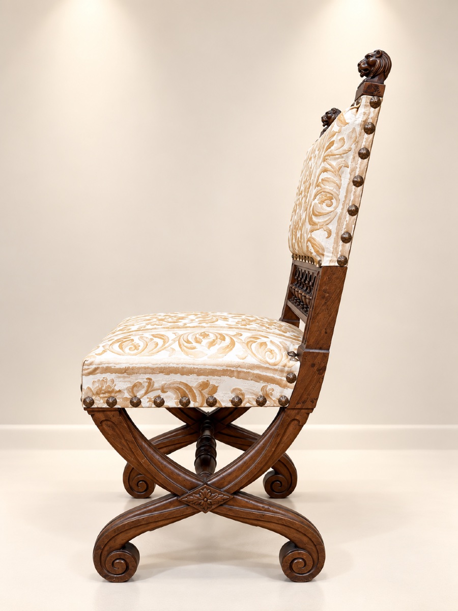 Suite de 4 chaises style NéoRenaissance - Haute époque -photo-3