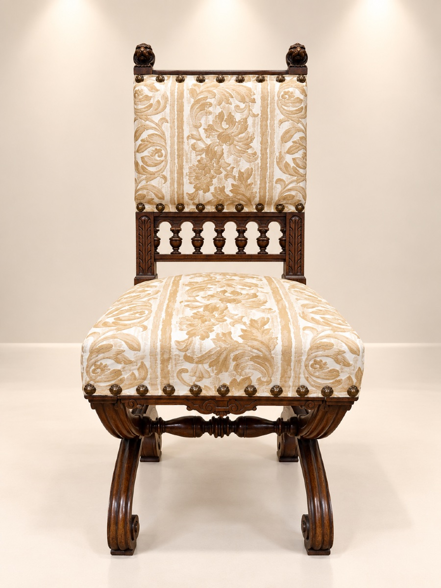 Suite de 4 chaises style NéoRenaissance - Haute époque -photo-4