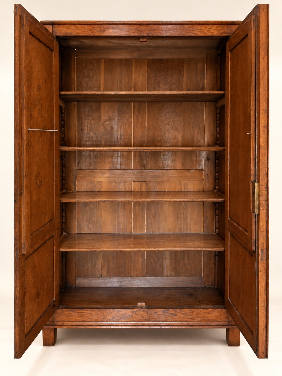 Art Nouveau-style Mirror Cabinet Made Of Solid Oak -photo-2