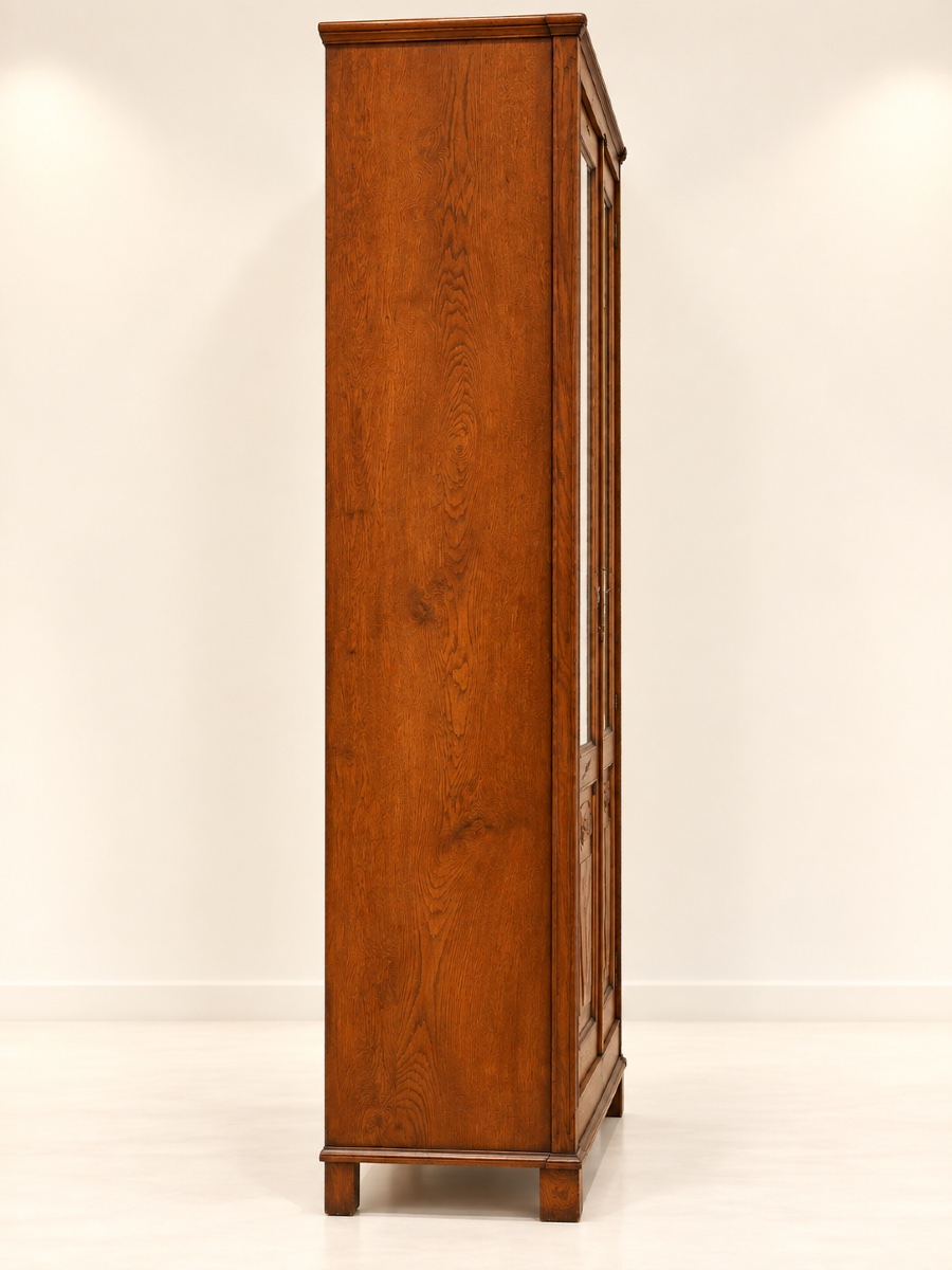Art Nouveau-style Mirror Cabinet Made Of Solid Oak -photo-3
