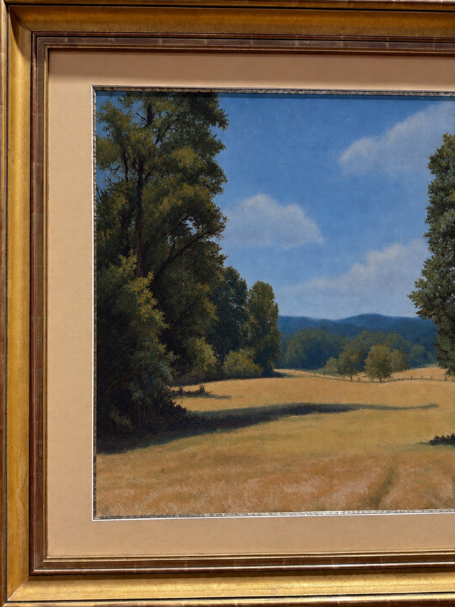 Pastel JP GLASS  "Campagne arborée"-photo-3