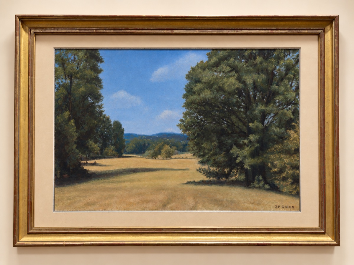 Pastel JP GLASS  "Campagne arborée"