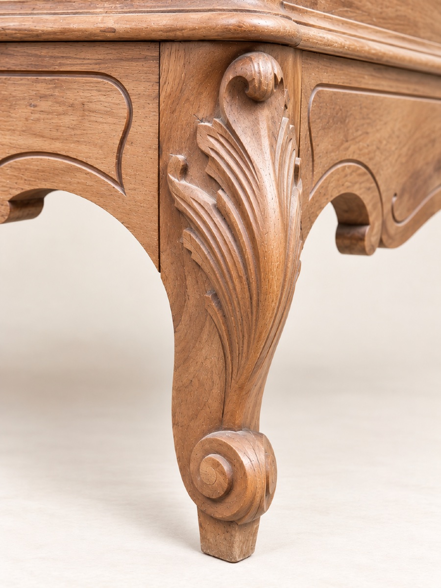 Louis XV-style Rocaille Chest Of Drawers In Carved Walnut-photo-2