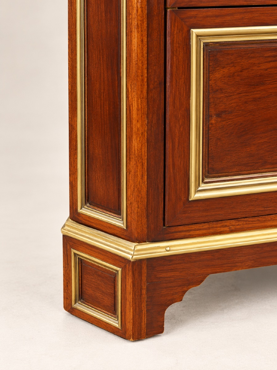 Chiffonnier de style Louis XVI en acajou -photo-4
