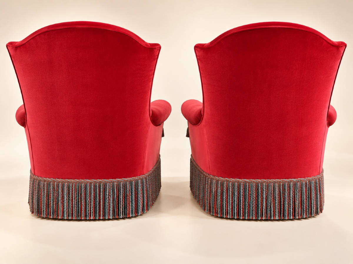 Pair Of Napoleon III-era "crapaud" Armchairs And A Chaise Longue-photo-3
