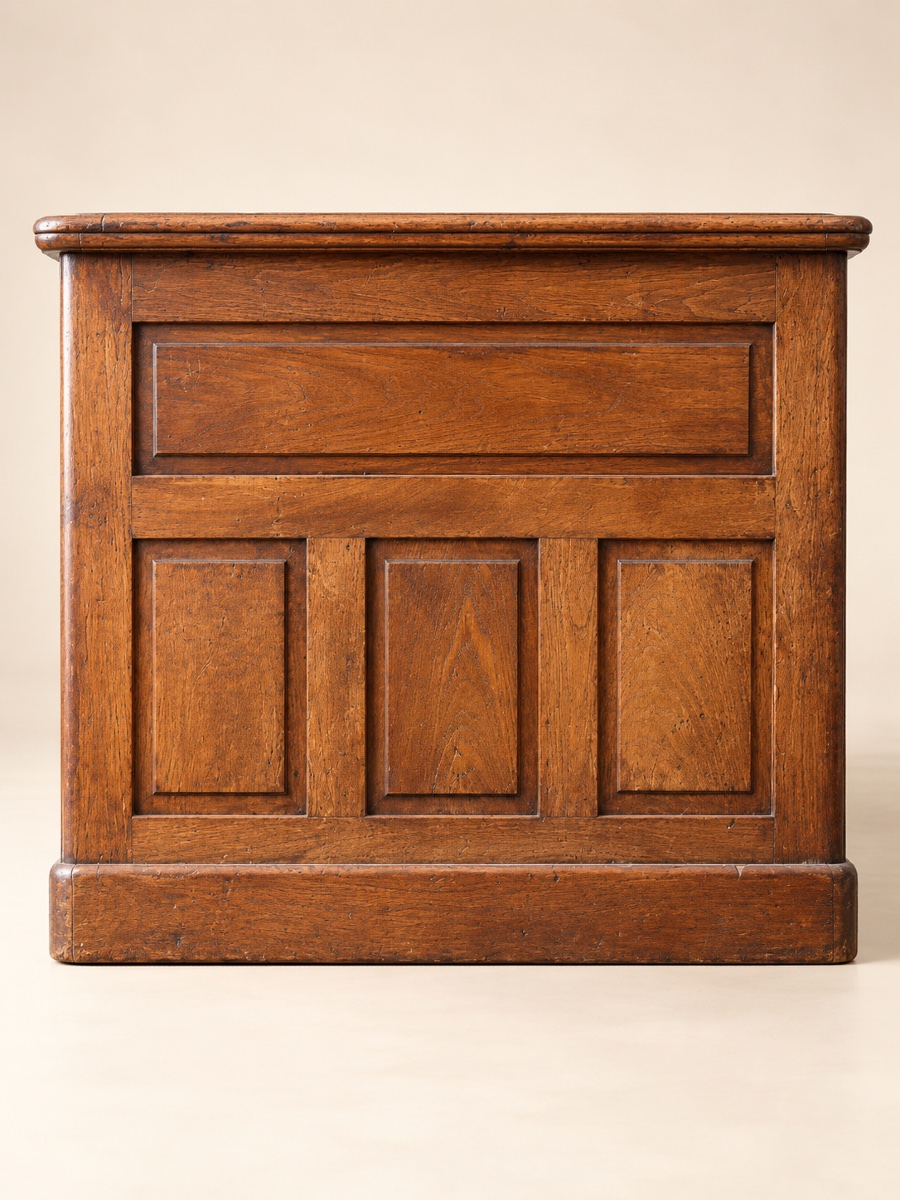 Walnut-wood Cabinet-style Ministerial Desk -photo-2