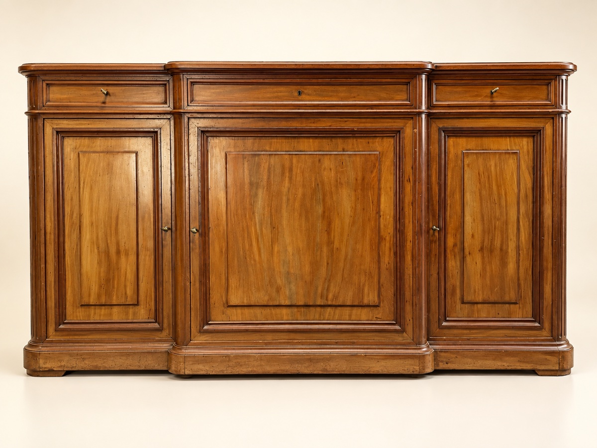 Enfilade à plinthes de style Louis Philippe en acajou 