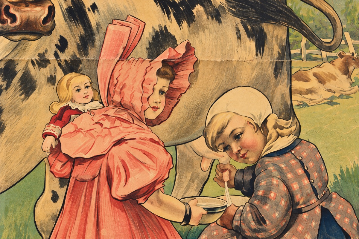 Affiche publicitaire lithographique « Ideal Milk »-photo-3