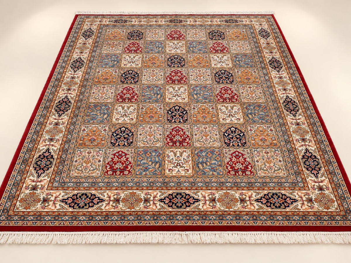 Indo-persian-style Cashmere Rug With Garden Motifs, 320/247 Cm -photo-4