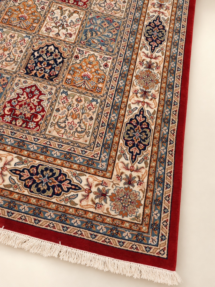 Indo-persian-style Cashmere Rug With Garden Motifs, 320/247 Cm -photo-2