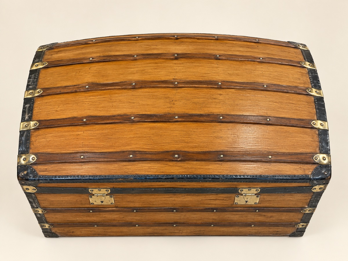 Malle - Coffre en bois -photo-4