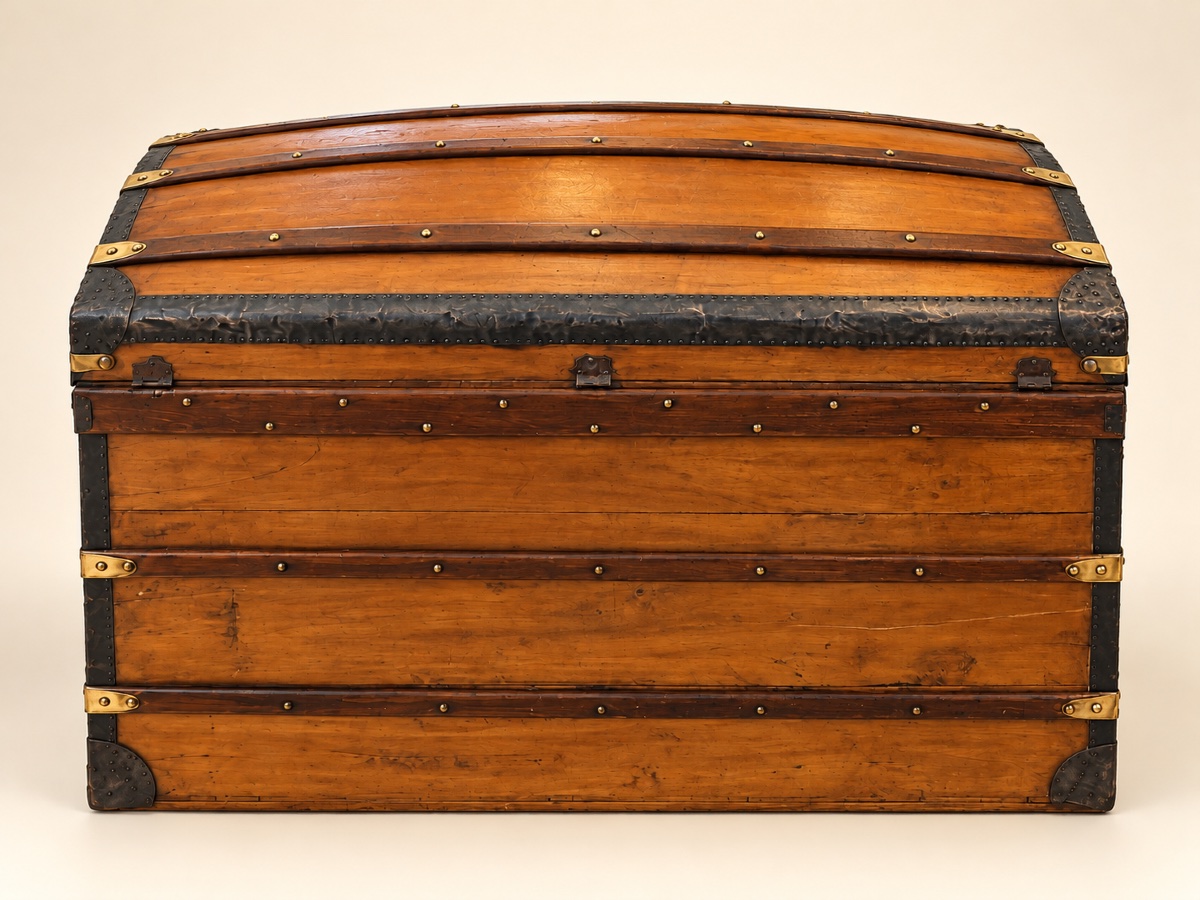 Malle - Coffre en bois -photo-2