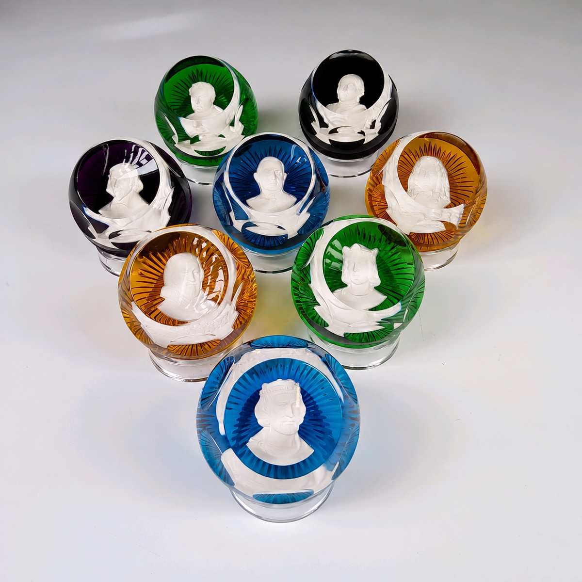 Baccarat Paperweight Featuring Historical Figures 