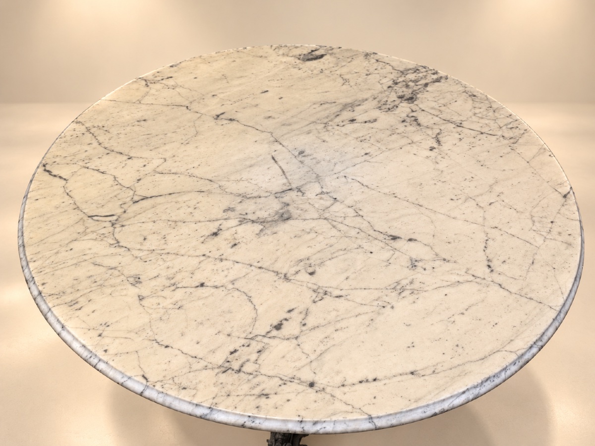 Marble Bistro-style Round Table -photo-2