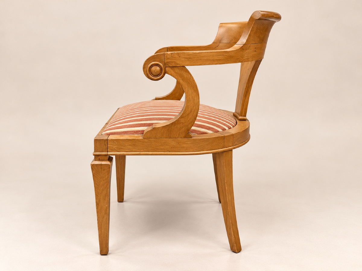 Suite de 12 fauteuils de style Empire - Néoclassique en chêne massif -photo-3