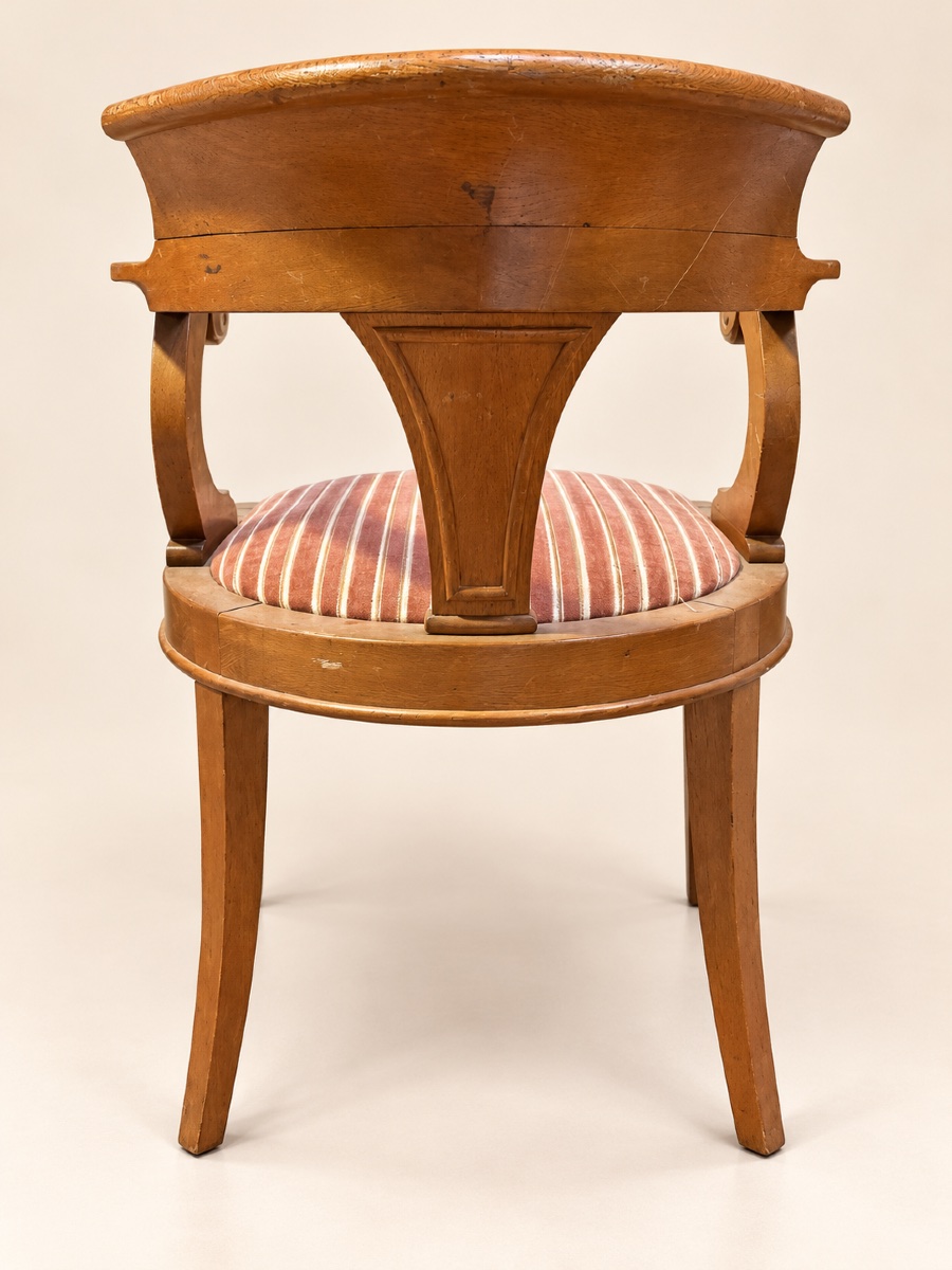 Suite de 12 fauteuils de style Empire - Néoclassique en chêne massif -photo-1