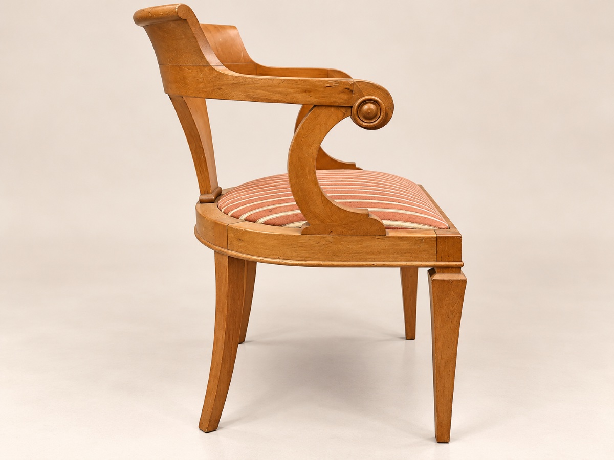 Suite de 12 fauteuils de style Empire - Néoclassique en chêne massif -photo-2