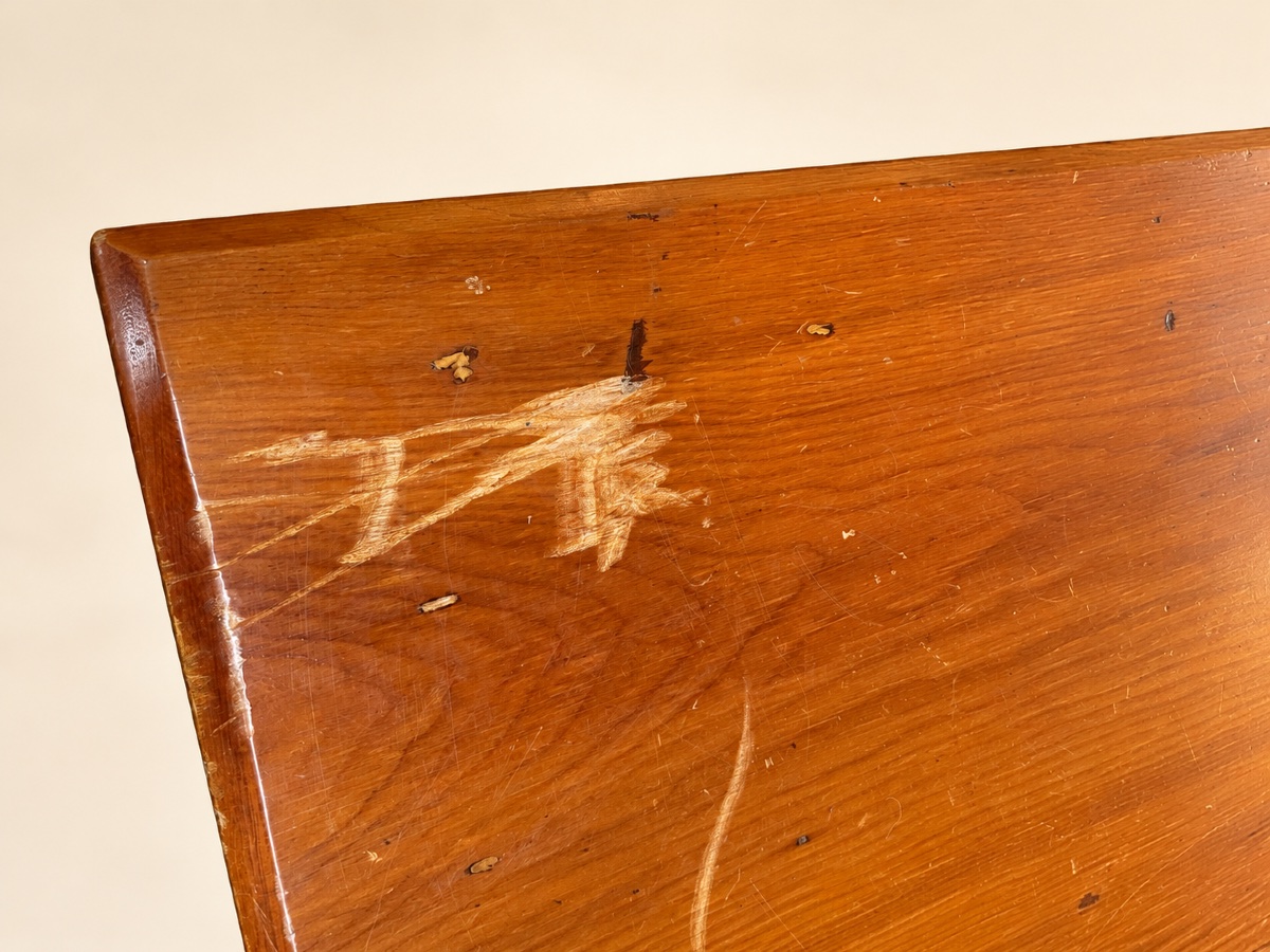 Louis Philippe-style Farmhouse Table With Two Benches-photo-3