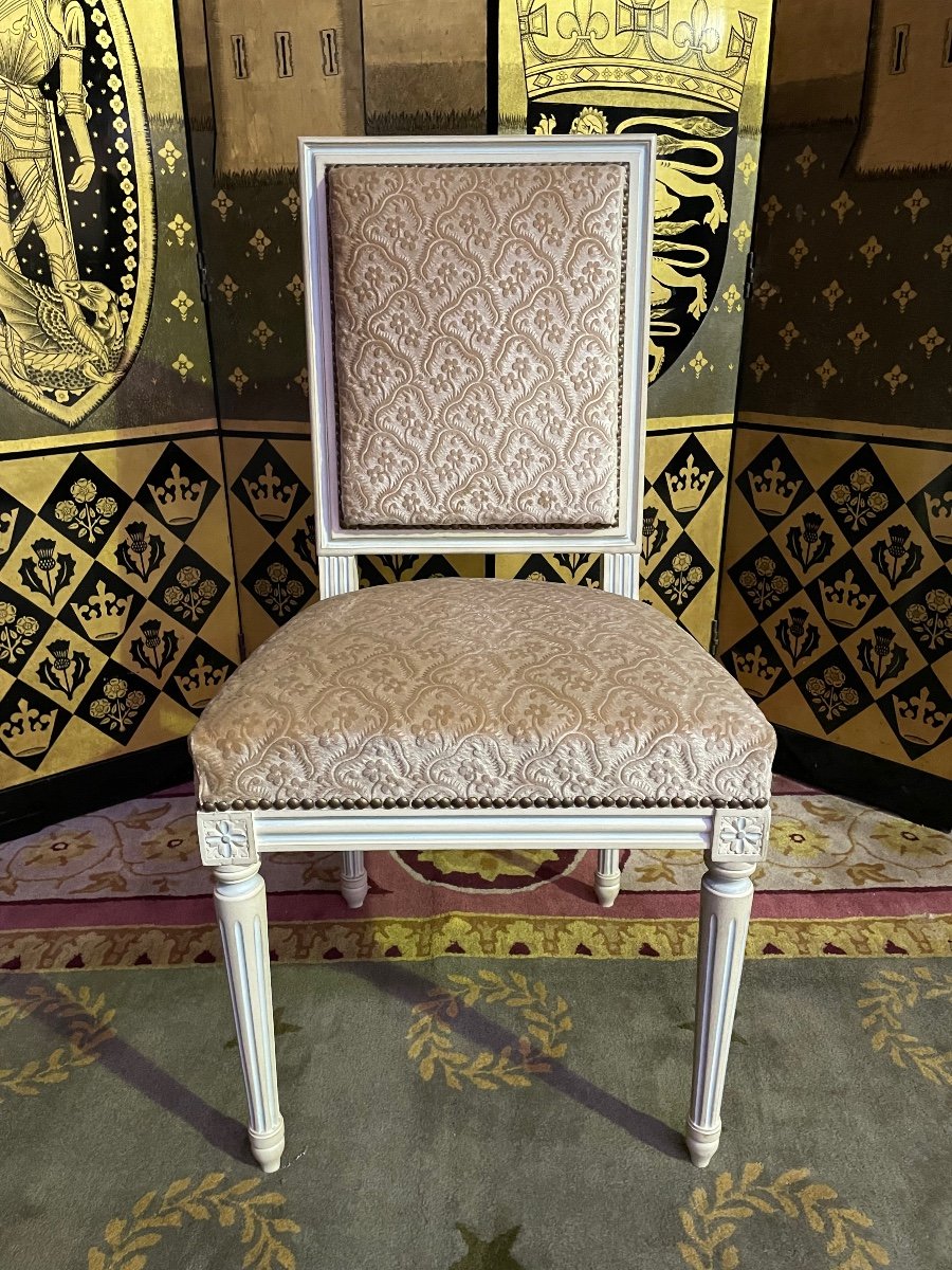 Suite Of 6 Louis XVI Style Chairs-photo-3