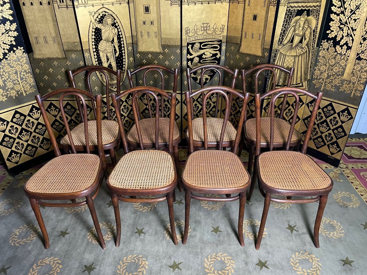 Suite De 8 Chaises  Bistrot Thonet 56-photo-2
