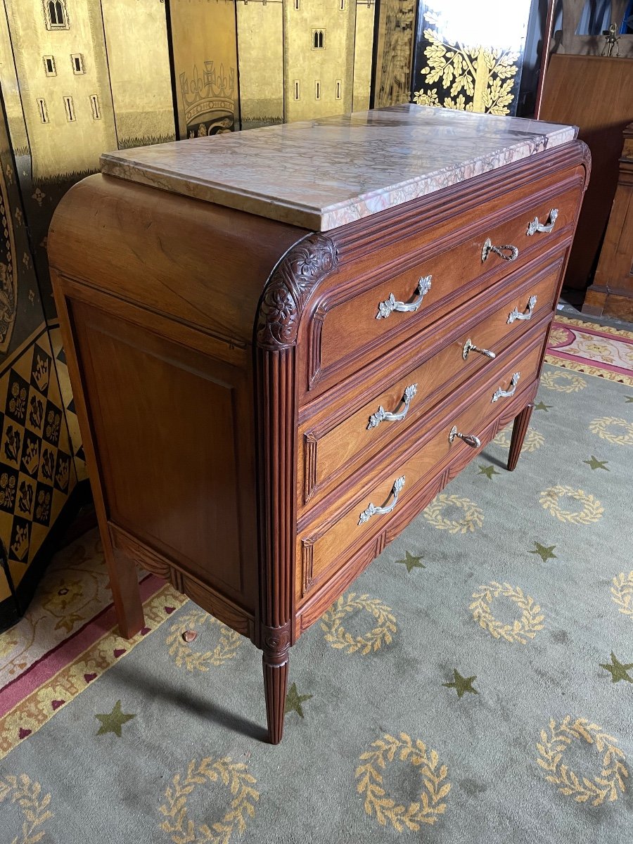 Mahogany Chest Of Drawers Art Deco Period-photo-4