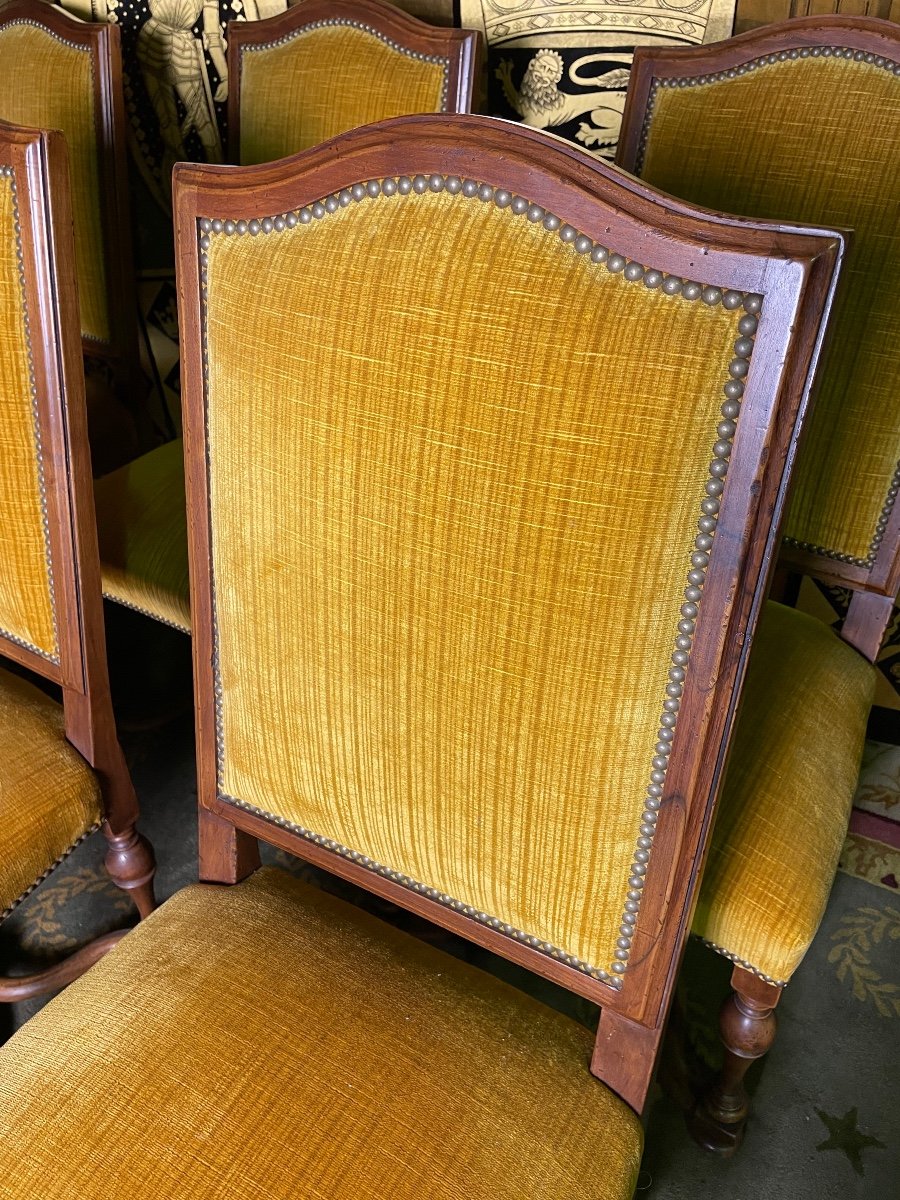 Suite De 6 Chaises De Style Louis XIII-photo-4