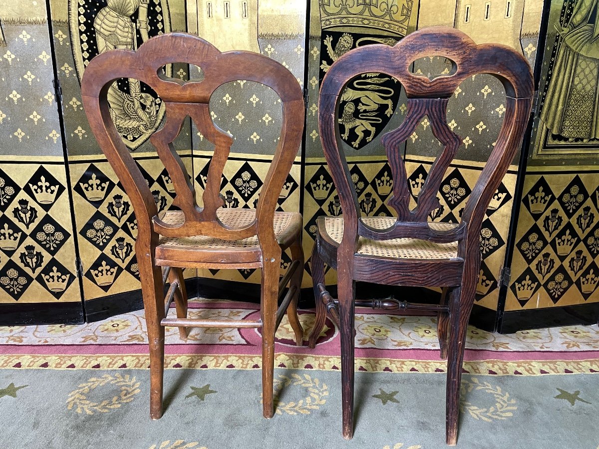 7 Louis Philippe Cane Chairs-photo-2