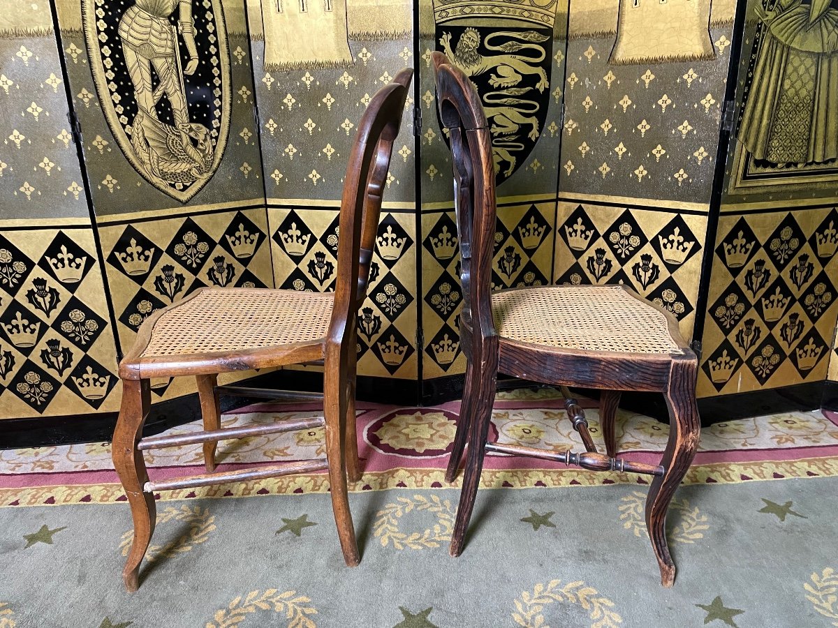 7 Louis Philippe Cane Chairs-photo-3