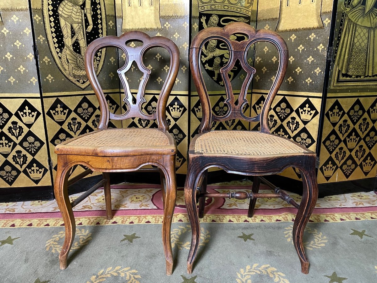 7 Louis Philippe Cane Chairs-photo-4