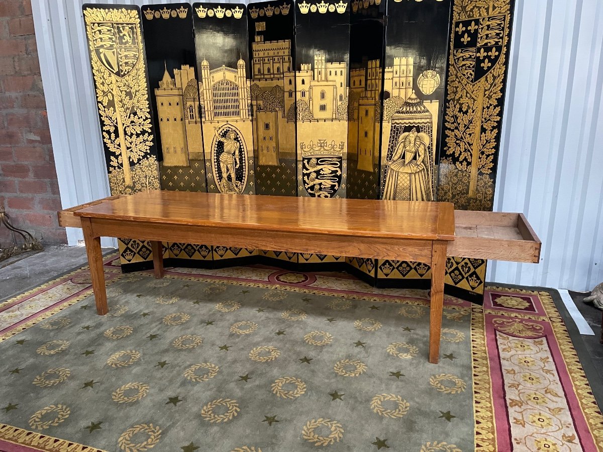Table De Ferme En Chêne Et Hêtre 19eme-photo-4