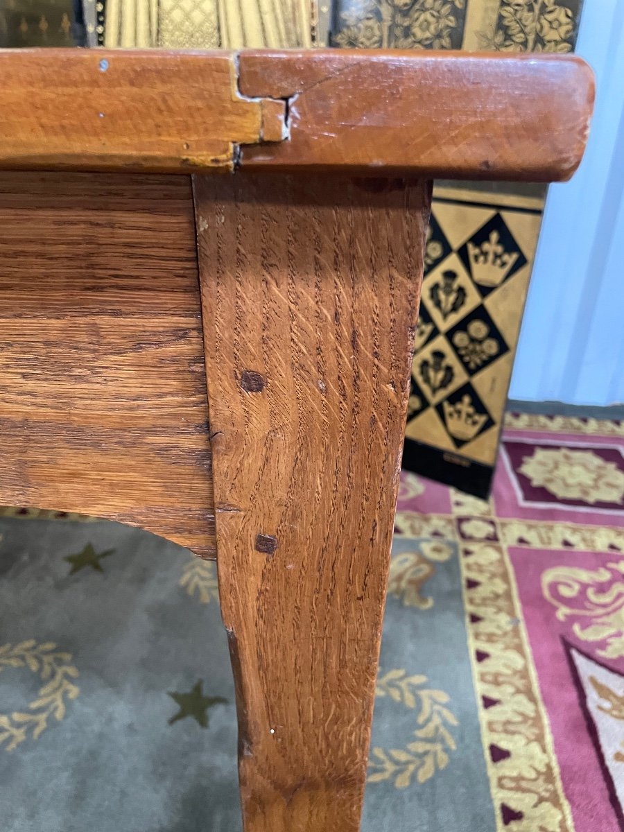 Farmhouse Table In Oak And Beech 19th-photo-5