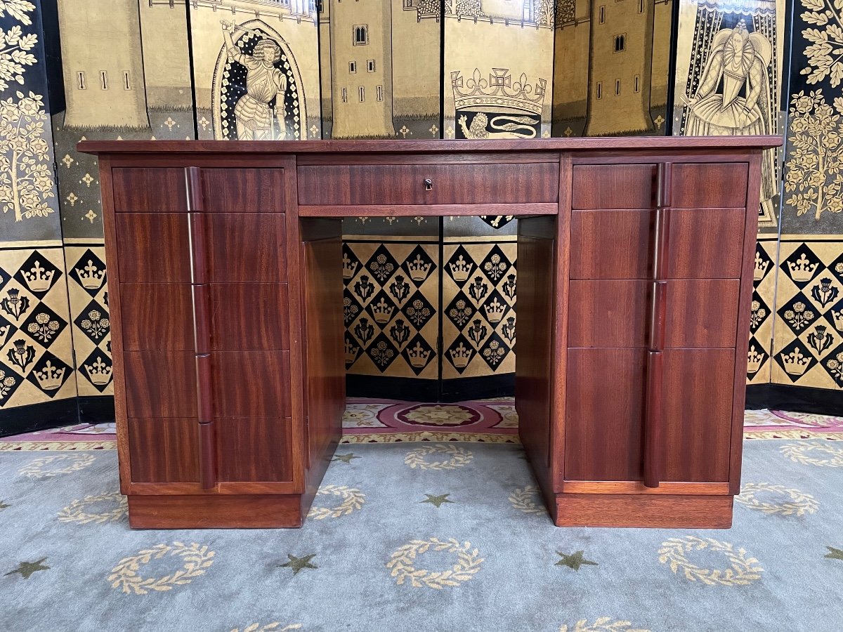 Bureau Art Déco En Acajou 