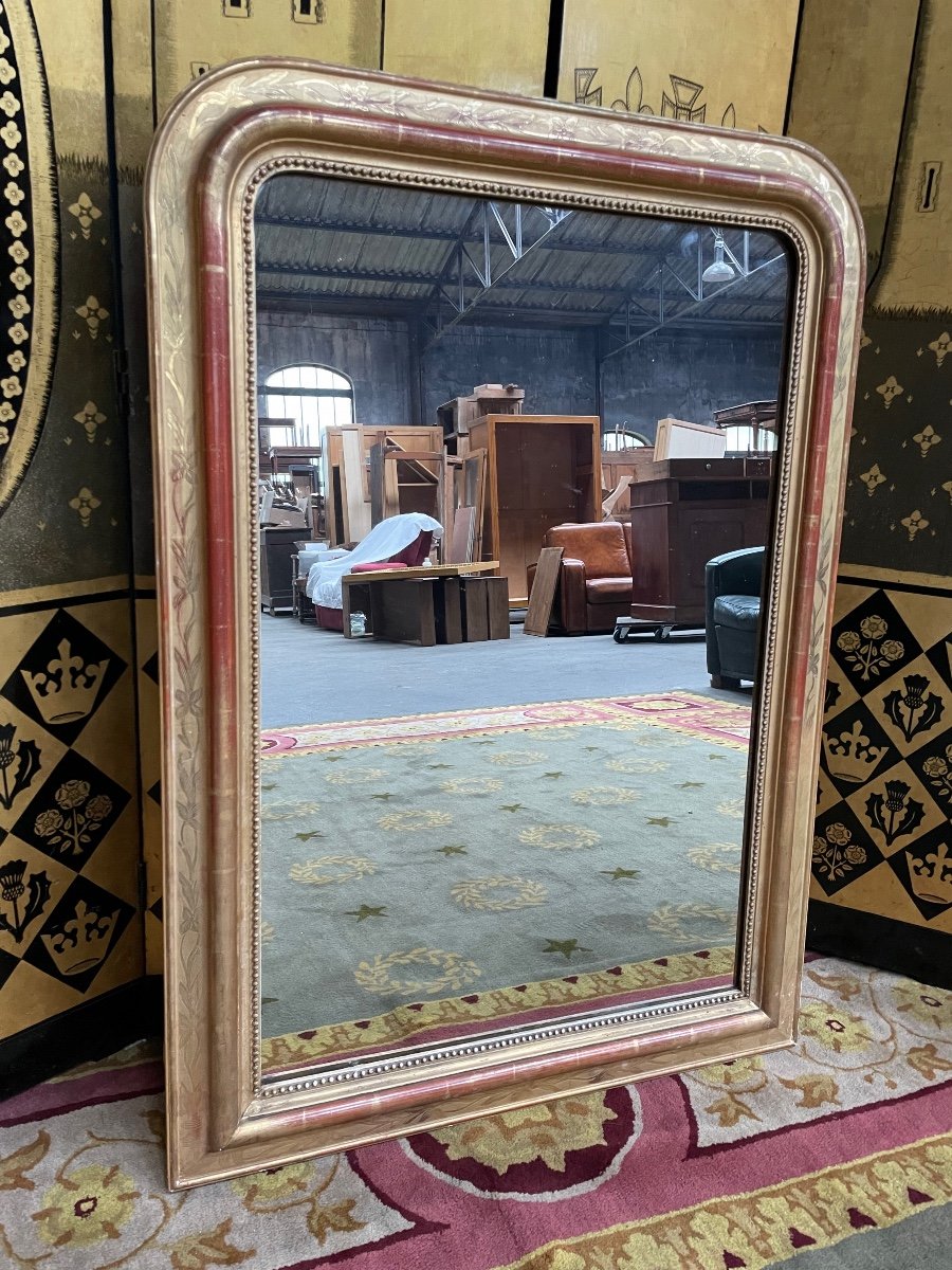 Louis Philippe Mirror With Gold Leaf