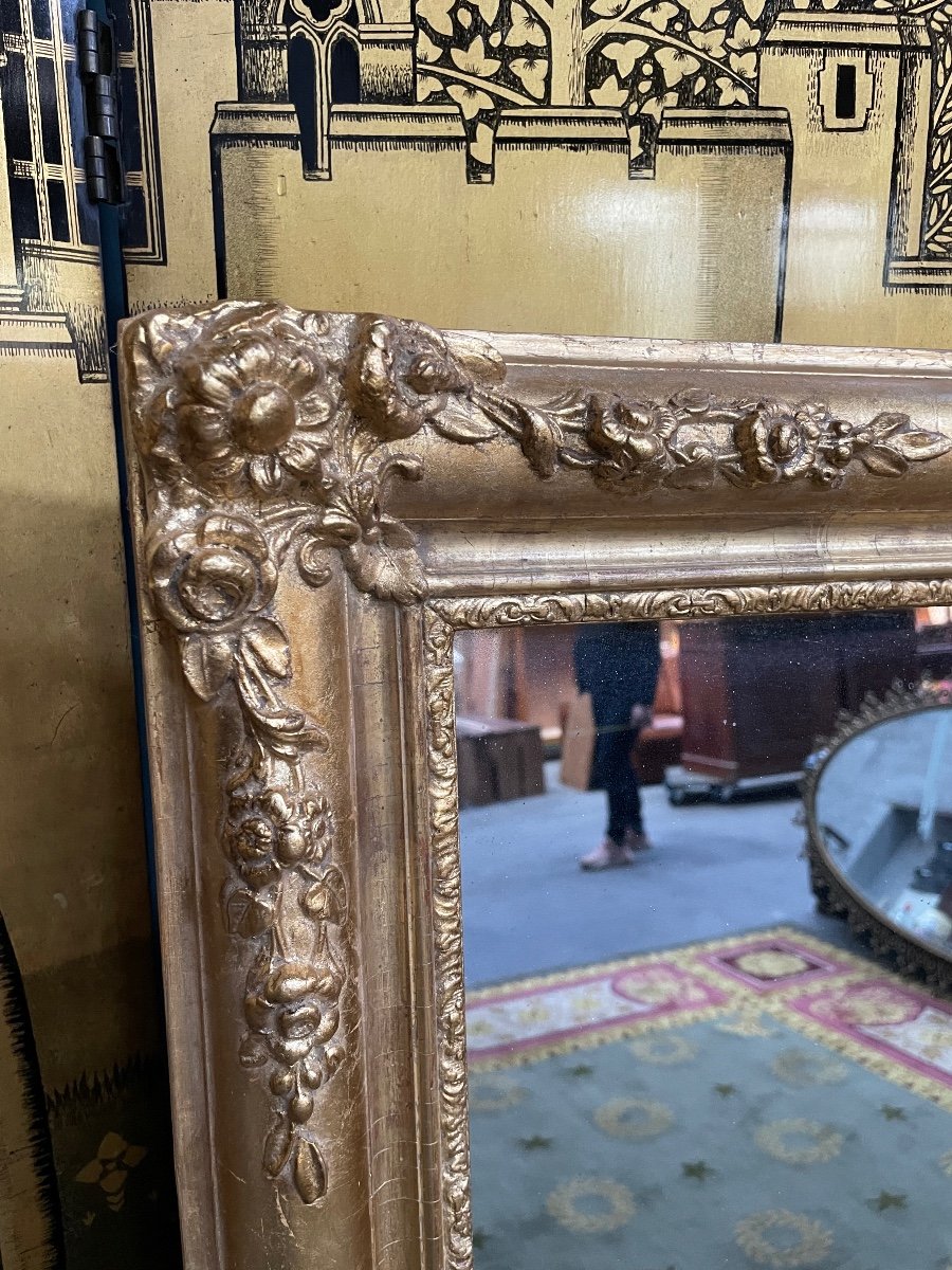 Napoleon III Mirror With Gold Leaf-photo-2