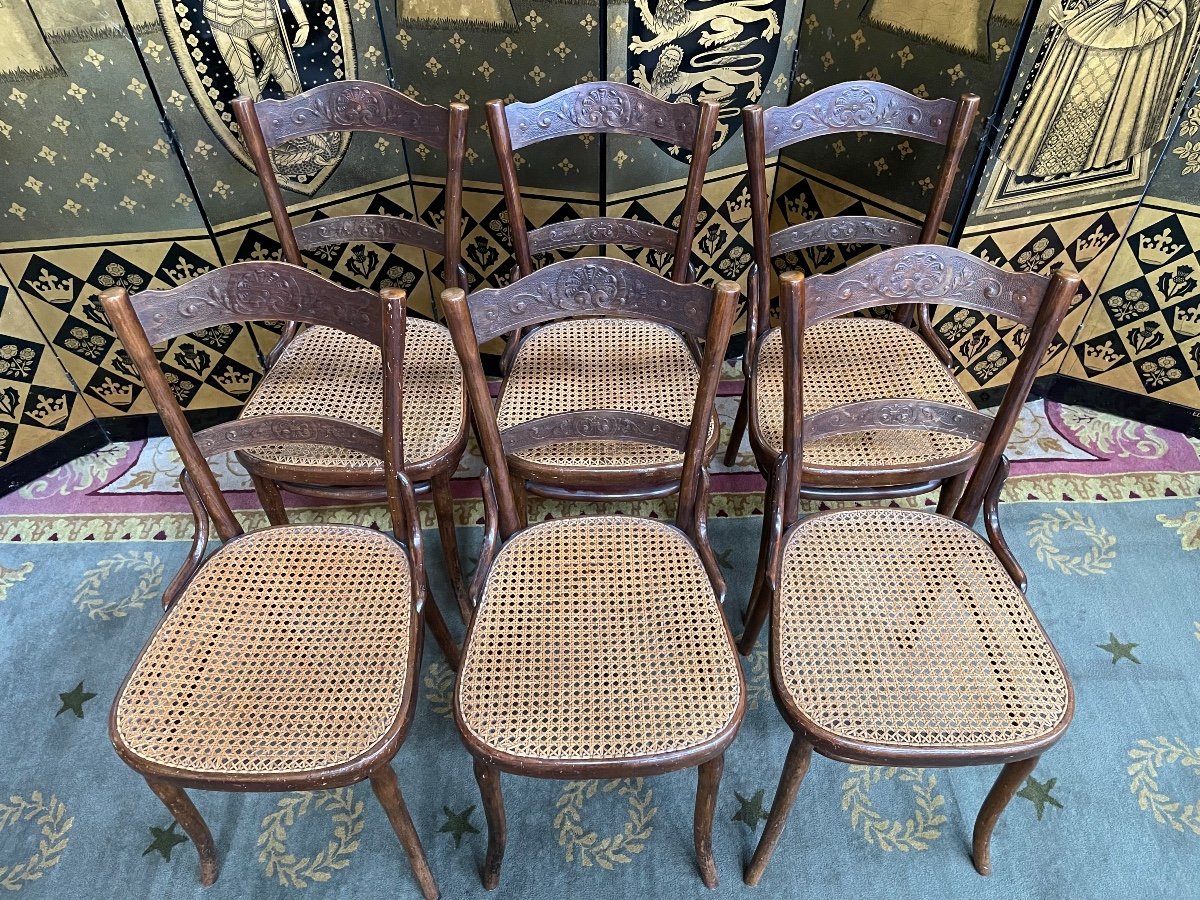 Suite De 6 Chaises Bistrot THONET 97