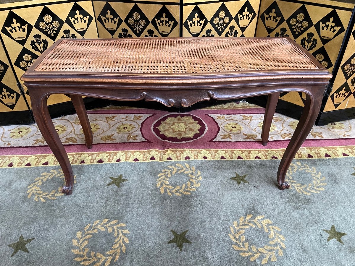 Banquette De Piano En Cannage De Style Louis XV 