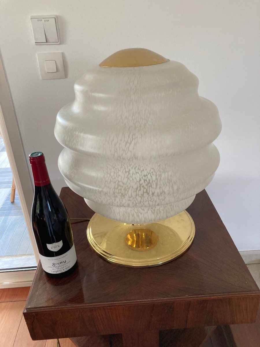 70s Lamp In Clichy Glassware-photo-6