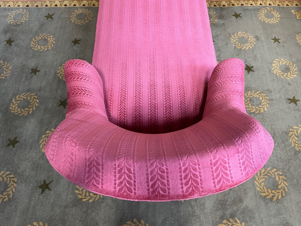 Crapaud Napoleon III Pink Velvet Daybed-photo-1