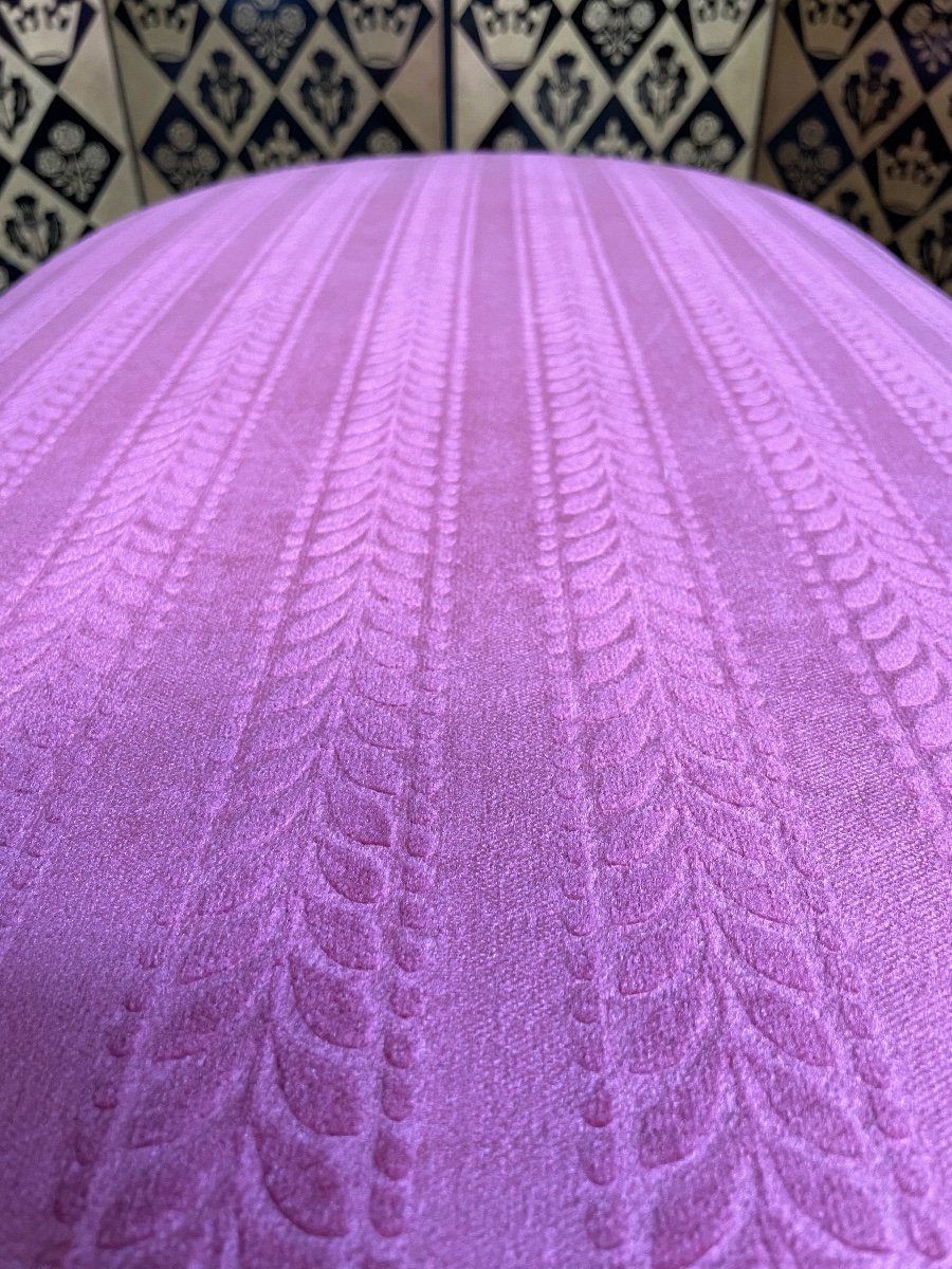 Crapaud Napoleon III Pink Velvet Daybed-photo-2