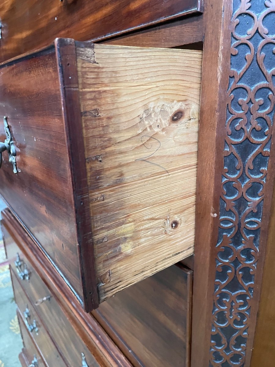 Tallboy Commode In English Mahogany 19th-photo-5