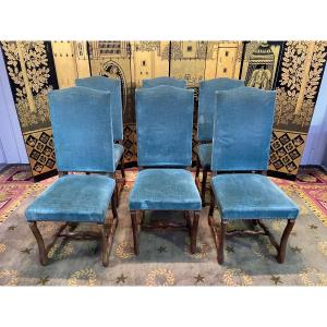 Suite Of 6 Louis XIII Style Chairs - Sheep Bone