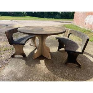 Stone Garden Furniture - Cement Table And Benches