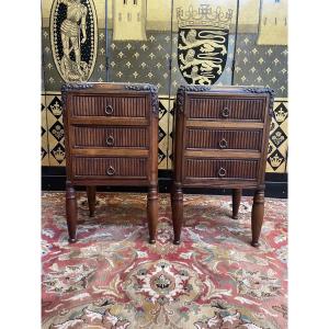Pair Of Art Deco Period Bedside Tables