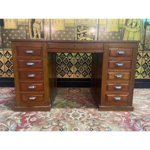 Administrative Oak Office With Coffers