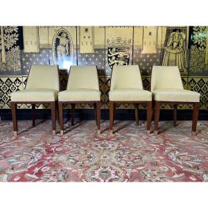 Suite Of 4 Gondola Chairs Art Deco Period