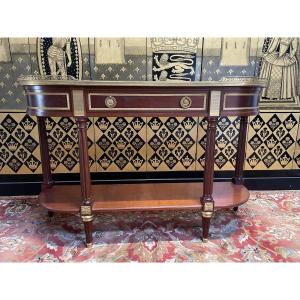 Louis XVI Style Console In Mahogany 