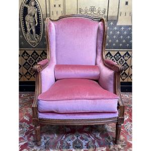 Armchair - Louis XVI Style Winged Bergere