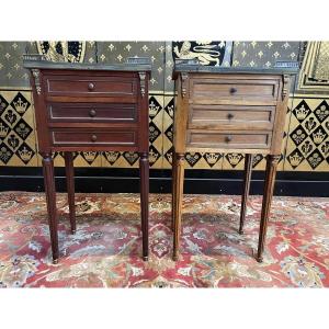 Pair Of Louis XVI Style Bedside Tables 
