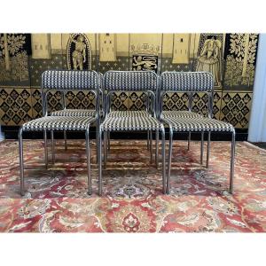 Suite Of 6 Chrome Chairs 1970